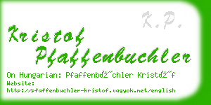 kristof pfaffenbuchler business card